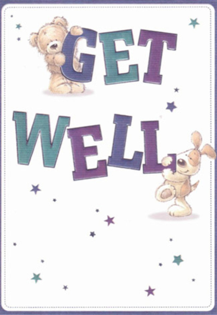 Radiating with the playful energy and heartwarming cheer characteristic of Harold Wood, this thoughtfully illustrated get well card instantly lifts the spirits. The focal point is the delightful pair-a smiling, plush teddy bear and a bouncy pup with floppy, velvety ears-working together to send wishes of health and happiness. Their rounded forms and expressive faces are imbued with genuine affection, as if reminiscent of the comfort one feels when welcomed into a local shop or park. Bold, three-dimensional letters in deep amethyst and vibrant teal spell 'Get Well' with joyful confidence, seeming to spring from the soft, creamy background like well-wishes carried on sunbeams. Scattered among them are playful stars-tiny bursts of hopeful energy twinkling in cool shades of purple, blue, and turquoise-evoking the tranquil beauty of a starry night sky over Harold Wood Common. As a florist who delights in arranging blooms that soothe and inspire, I'm struck by the artist's careful attention to texture, colour, and emotional warmth. Each brushstroke mimics the care with which we select flowers for a comforting bouquet, ready to deliver moments of solace across Harold Wood and its friendly streets. This card is more than a message-it's a small celebration of recovery, trust, and community, ideal for brightening the difficult days of someone dear.