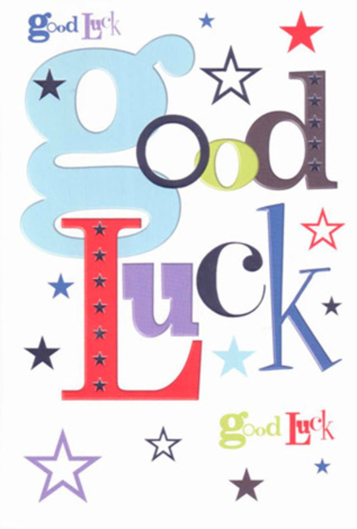 A visual celebration of new beginnings, this good luck card evokes the joyful anticipation one might feel wandering Harold Wood's green spaces as spring bursts into colour. On a flawless white backdrop, playful and distinctive fonts compose an atmosphere of delight: broad baby blue letters balance with slender midnight blacks and vivacious reds to create eye-catching contrast. Dotted among the lettering are stars in a mix of indigo, moss green, lemon yellow, and lavender, each varying in hue and intensity, reminiscent of the diversity found in local Harold Wood gardens. These scattered embellishments conjure a sense of open possibility, sparkling like distant constellations over Harold Court Woods. The card's surface is immaculate, delighting the fingertips with its reassuring smoothness, evoking the freshness of a just-unwrapped bouquet. There's a cheerfulness that seems to radiate from every element, as if the card itself is offering a standing ovation from the local community, urging on neighbours embarking on a new adventure. Whether it's for a new job, a major performance, or an important exam, this card embodies all the hope, faith, and encouragement that Florist Harold Wood brings to every bouquet and well wish.